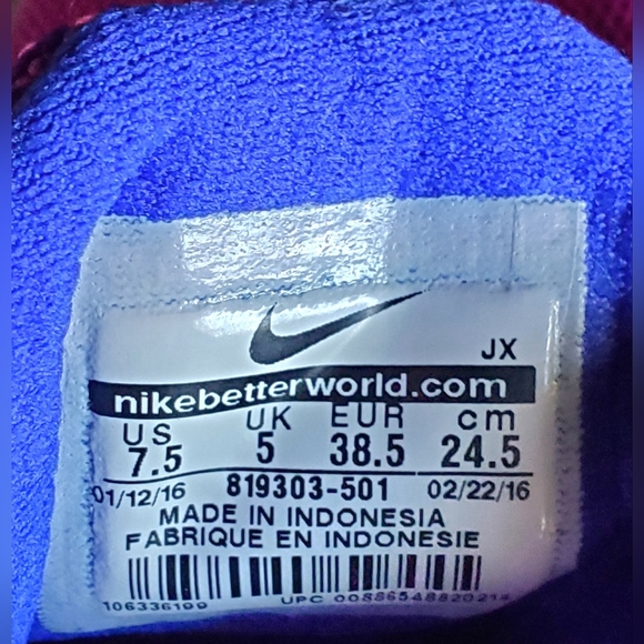 NIKE Revolution 3, NWOT, Women's Running Shoes, Purples & Blue, Size 7.5 - Picture 4 of 15